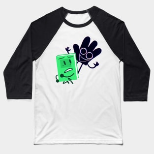 Journal and Mr. Hand (Paper Puppets Take 2) Baseball T-Shirt